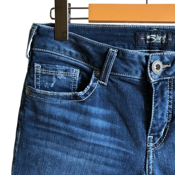 Silver Jeans Suki Capri Mid Rise Curvy Fit Size 28 - Picture 5 of 13